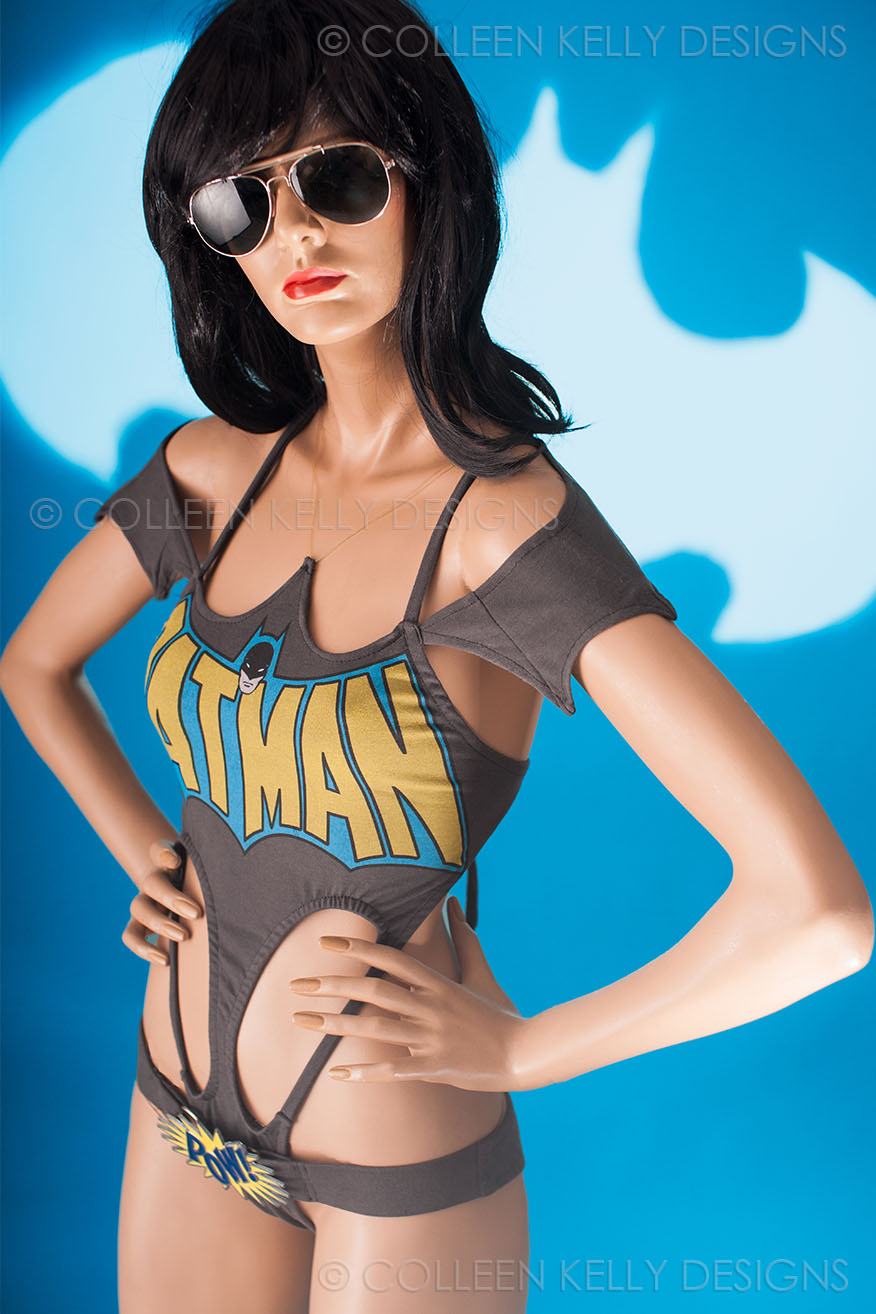 Colleen Kelly Designs Swimwear Style #236 Image of Vintage Batman Monokini