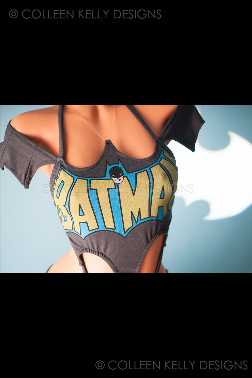 Colleen Kelly Designs Swimwear Style #236 Image of Vintage Batman Monokini