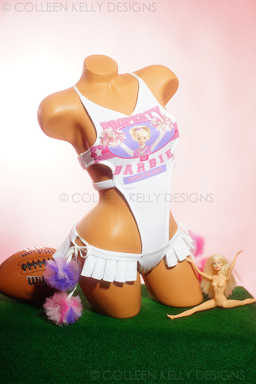 Colleen Kelly Designs Swimwear Style #263 Image of Barbie Cheerleader Skirtlette