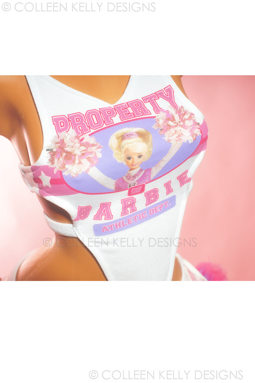 Colleen Kelly Designs Swimwear Style #263 Image of Barbie Cheerleader Skirtlette