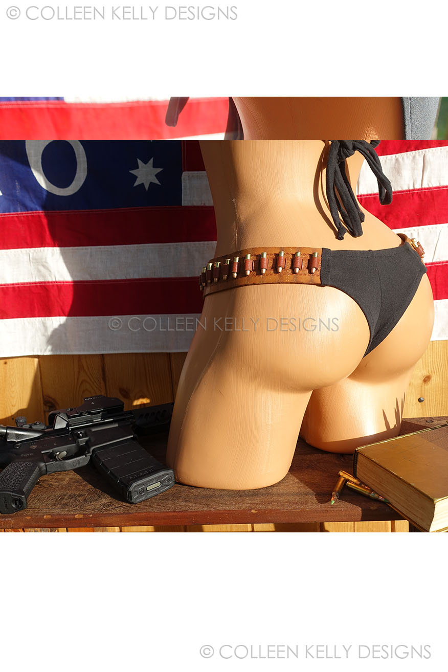 Colleen Kelly Designs Swimwear Style #268 Image of Right to Bear Arms - Black